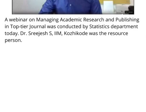 Webinar on Managing Academic Research and Publishing in Top-tier Journals