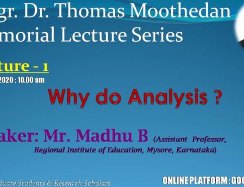 Msgr. Dr. Thomas Moothedan Memorial Lecture Series.