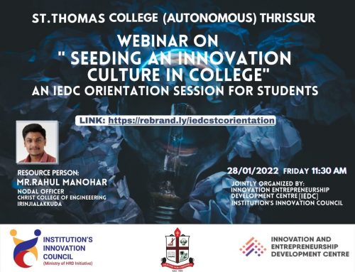 Webinar on “Seeding an innovation culture in the college”, IEDC, STC