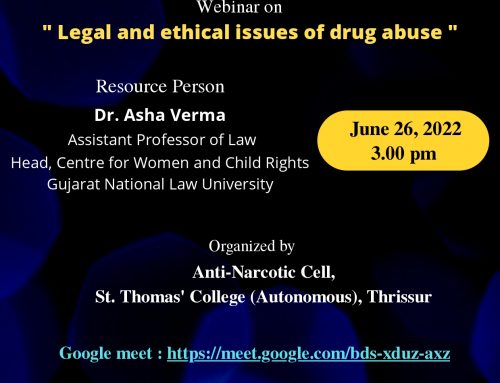 Webinar on the topic “Legal and Ethical Issues of Drug Abuse”
