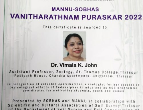 Vanitharathnam Puraskar 2022 to Dr Vimala John