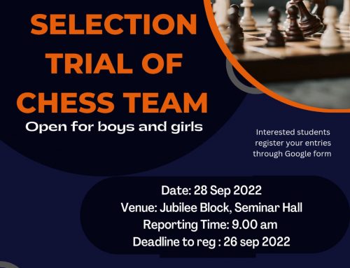 SELECTION TRIAL OF CHESS TEAM