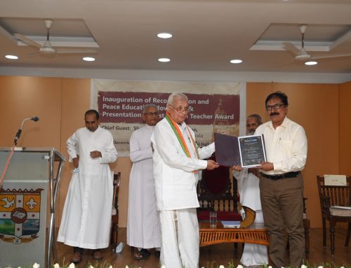 St. Berkmans College Centenary Best teacher Award. Presented by the Governor of Kerala