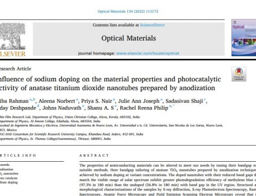 Influence of sodium doping on the material properties and photocatalytic activity of anatase titanium dioxide nanotubes prepared by anodization