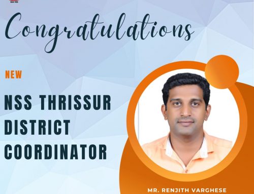 Mr.Renjith Varghese, Assistant Professor (Mathematics) is elected as Calicut University NSS District Coordinator