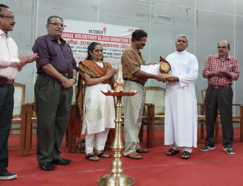 Blood Donation Award received for the Institution from IMA on 01.10.23