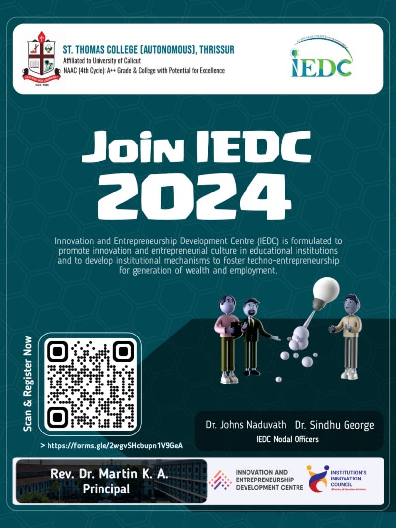 Join IEDC 2024 St Thomas College (Autonomous)