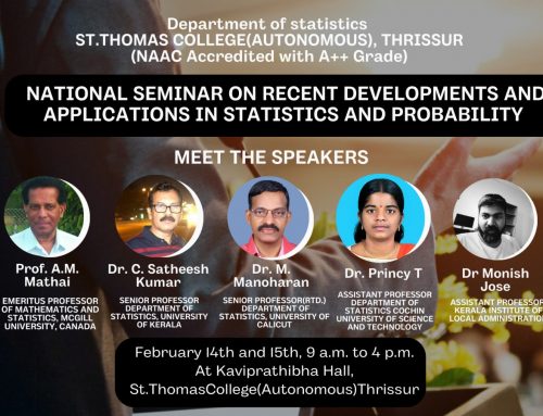 National Seminar on “RECENT DEVELOPMENTS AND APPLICATIONS IN STATISTICS AND PROBABILITY” February 14-15, 2024