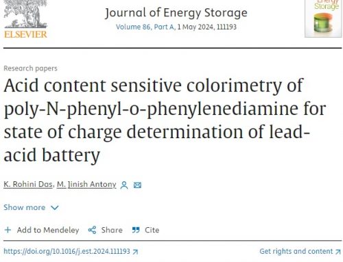 Acid content sensitive colorimetry of poly-N-phenyl-o-phenylenediamine for state of charge determination of lead-acid battery