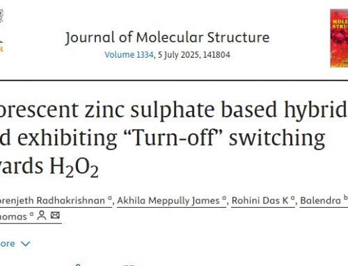 Fluorescent zinc sulphate based hybrid solid exhibiting “Turn-off” switching towards H2O2