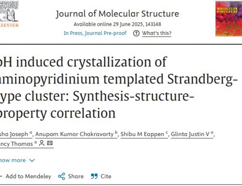 pH induced crystallization of aminopyridinium templated Strandberg-type cluster: Synthesis-structure-property correlation
