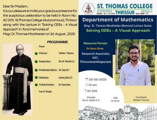 Msgr. Dr. Thomas Moothedan Memorial Lecture Series